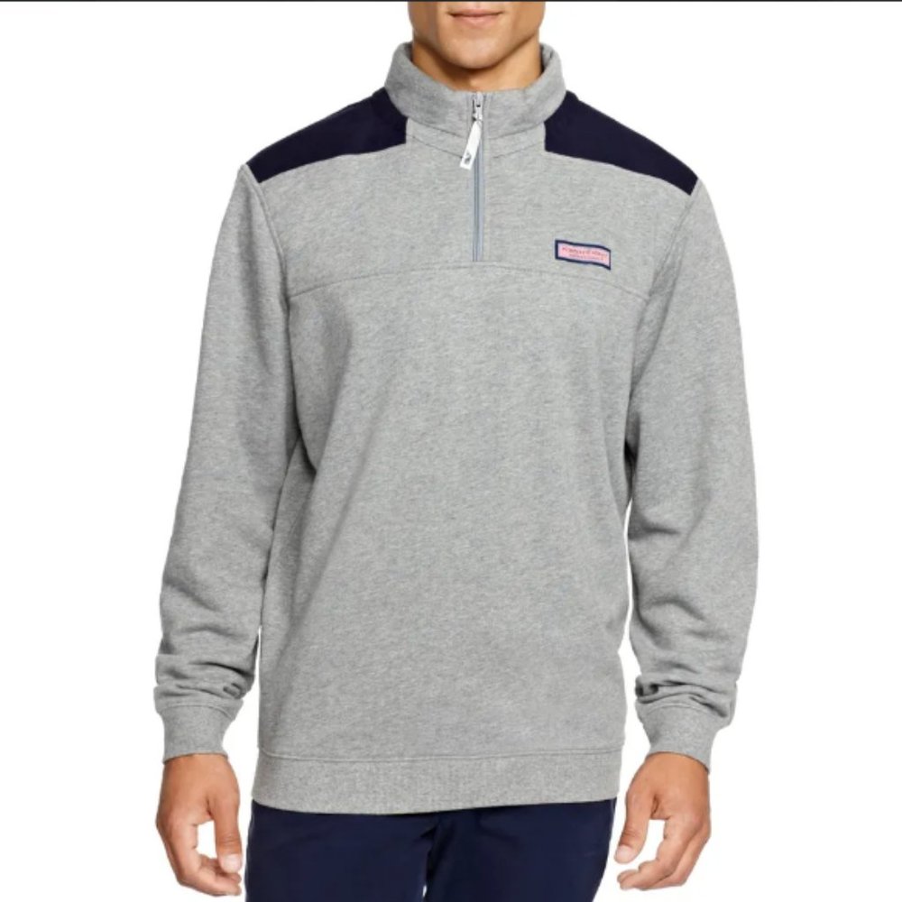 Vineyard Vines Shep Shirt Pullover | Men’s Gray Heather | 1/4 Zip